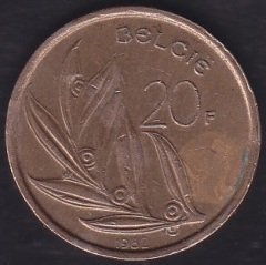 Belçika 20 Frank 1982