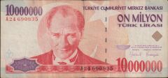 7.Emisyon 10 000 000 Lira A24 690835 Temiz