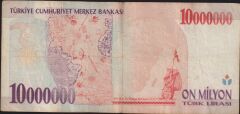7.Emisyon 10 000 000 Lira A24 690835 Temiz