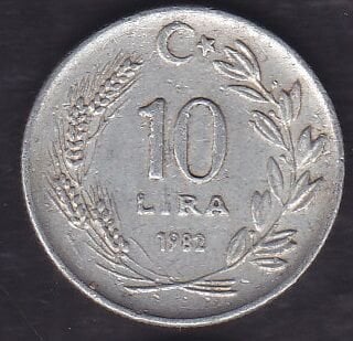 1982 Yılı 10 Lira