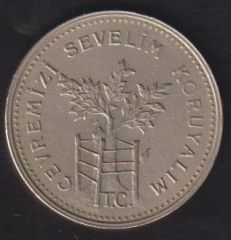 1990 Yılı 1000 Lira Çevremizi Sevelim Koruyalım