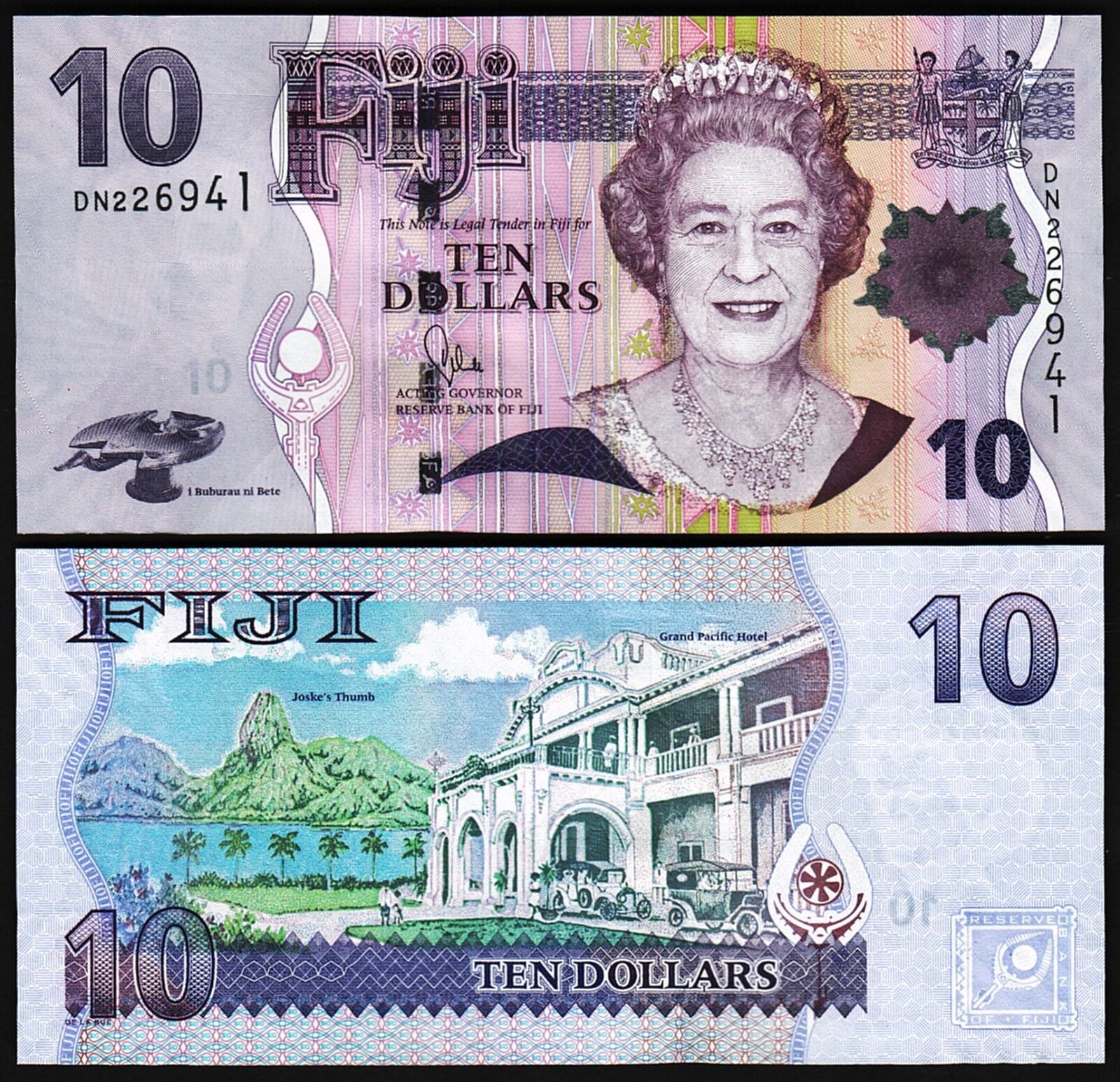Fiji 10 Dolar 2011 Çilaltı Çil Pick 111b