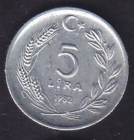 1982 Yılı 5 Lira