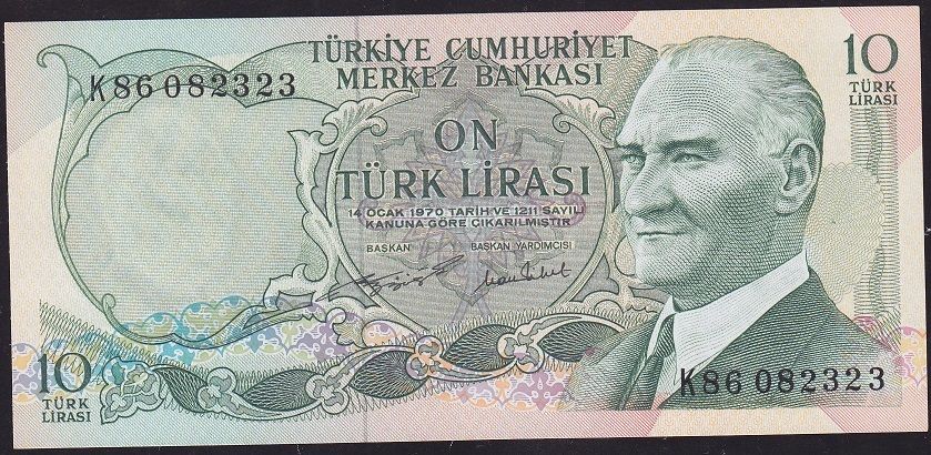 6.Emisyon 2.Tertip 10 Lira K86 082323 Çilaltı Çil