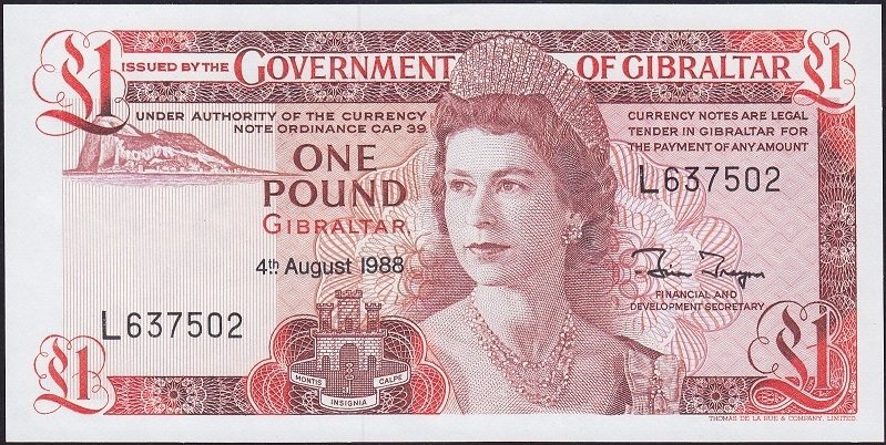 Cebelitarık 1 Pound 1988 Çil Pick20e