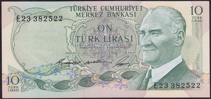 6.EMİSYON 1.TERTİP 10 LİRA E23 382522 ÇİLALTI ÇİL