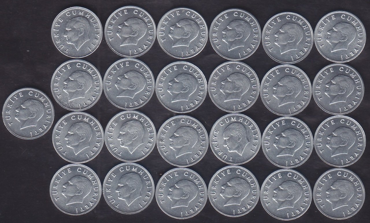 1986 YILI 1 LİRA ÇİL - 25 ADET