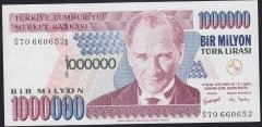 7.EMİSYON 3.TERTİP 1 000 000 LİRA S70 660652 ÇİL