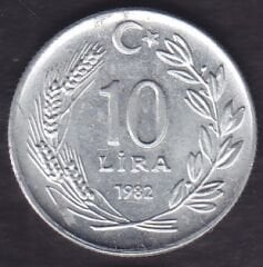 1982 Yılı 10 Lira