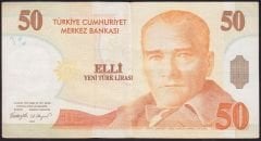 8.Emisyon 50 YTL D60 424521 Çok Temiz
