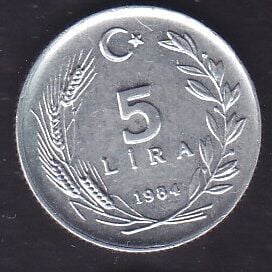 1984 Yılı 5 Lira