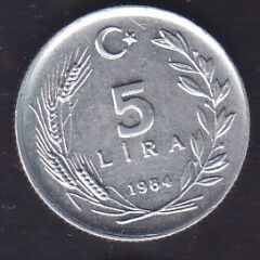 1984 Yılı 5 Lira