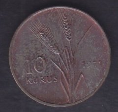 1971 YILI 10 KURUŞ FAO ÇÇT ÇİLALTI eski para mezat