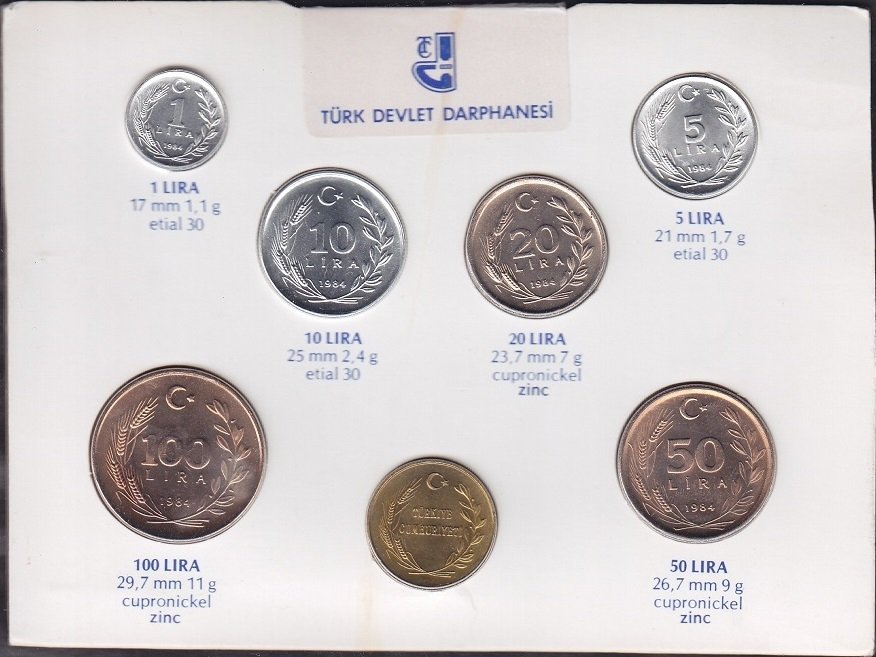 1984 Yılı Darphane Tedavül Seti