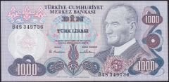 6.Emisyon 1.Tertip 1000 Lira B48 349736 Çok Çok Temiz+