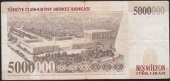 7.Emisyon 5 000 000 Lira E14 575830 Çok Temiz
