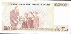 7.Emisyon 1.Tertip 100000 Lira B31 596221 Çok Temiz
