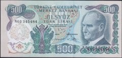 6.Emisyon 2.Tertip 500 Lira N03 345484 Çilaltı Çil