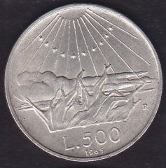 İtalya 500 Liret 1965 Gümüş ( 11 gram )