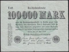 ALMANYA 100000 MARK 1923 TEMİZ