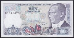7.EMİSYON 1.TERTİP 1000 LİRA B02 706282 ÇİL