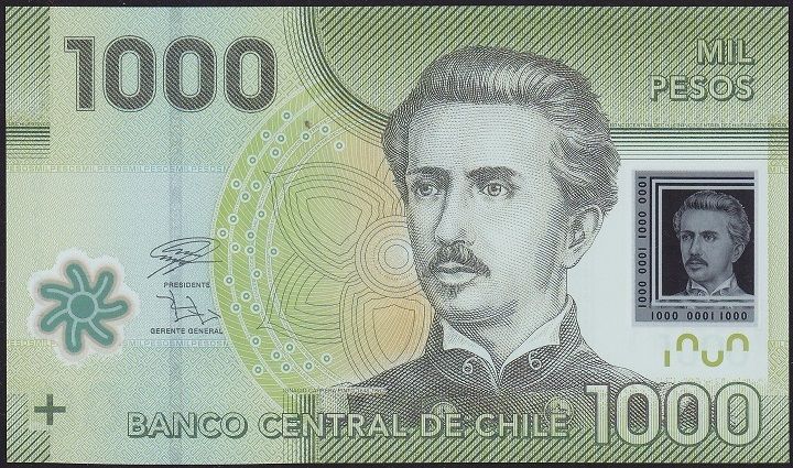 Şili 1000 Pesos 2020 Çil Pick 161j Polimer