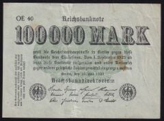 Almanya 100000 Mark 1923 Çok Temiz+