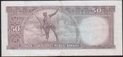 5.Emisyon 7.Tertip 50 Lira V66 016696 Çok Temiz+