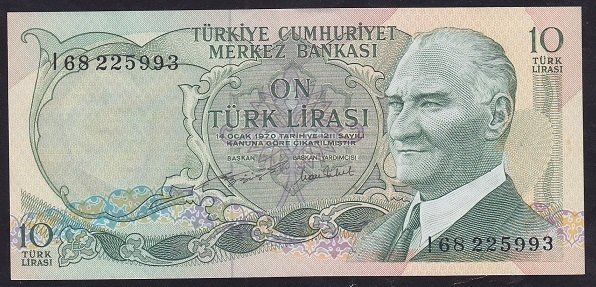 6.EMİSYON 2.TERTİP 10 LİRA I68 225993 ÇÇT ÇİLALTI