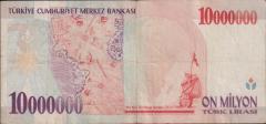 7.Emisyon 10 000 000 Lira D03 479070 Temiz+