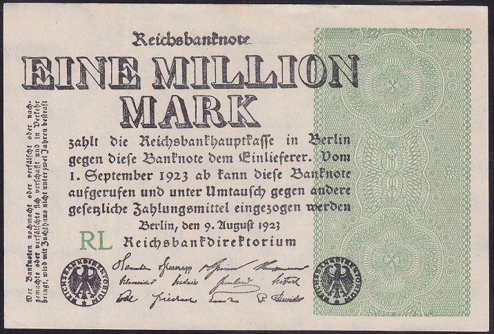 ALMANYA 1000000 MARK 1923 ÇOK ÇOK TEMİZ - ÇİLALTI