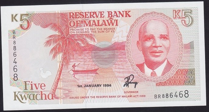 MALAWI 5 KWACHA 1994 ÇİL