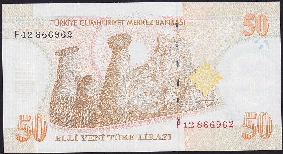 8.Emisyon 50 YTL F42 866962 Çil