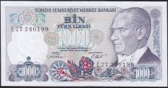 7.Emisyon 1.Tertip 1000 Lira E27 240198 Çilaltı Çil
