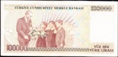 7.Emisyon 1.Tertip 100000 Lira B23 210542 Çok Temiz