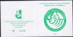 Hatıra Para Sertifikası - XI. Dünya Ormancılık Kongresi - 1997 Yılı