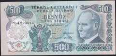 6.Emisyon 2.Tertip 500 Lira M54 223514 Çok Çok Temiz
