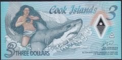 Cook Island 3 Dolar 2021 Çil Polimer