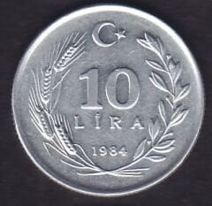1984 Yılı 10 Lira