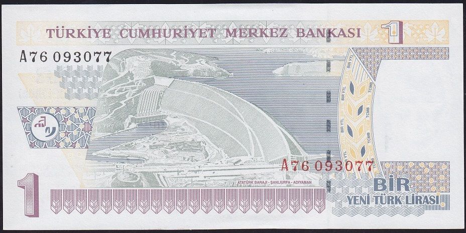 8.Emisyon 1 YTL A76 093077 Çilaltı Çil