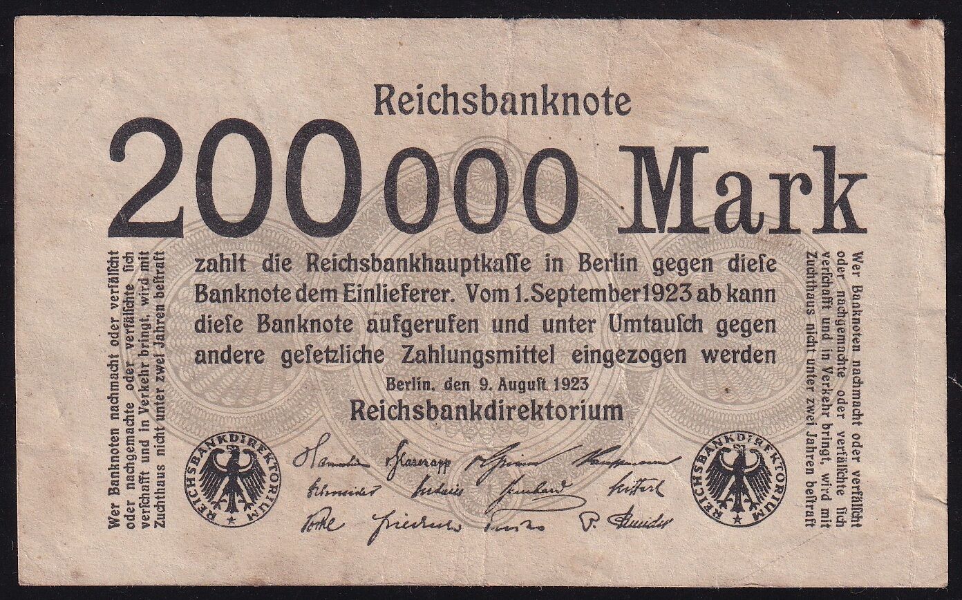 Almanya 200000 Mark 1923 Çok Temiz