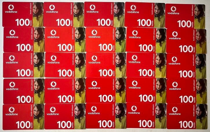 Vodafone Hazır Kart 100 Kontör 25 Adet
