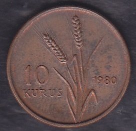 1980 YILI 10 KURUŞ FAO ÇİLALTI