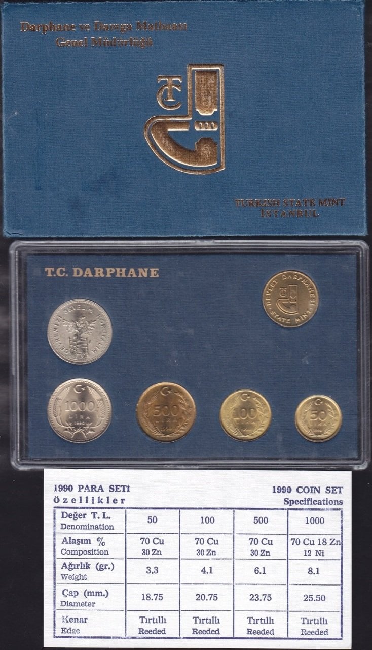 1990 Yılı Darphane Tedavül Seti