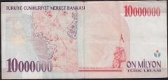 7.Emisyon 10 000 000 Lira B59 040607 Çok Temiz