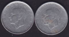 1960 Yılı 1 Lira (Ters Düz Takım)