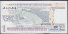 8.Emisyon 1 YTL A76 093757 Çil