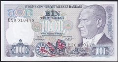 7.Emisyon 1.Tertip 1000 Lira E20 610478 Çil
