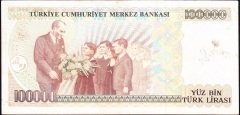 7.Emisyon 1.Tertip 100000 Lira A75 189086 Çok Temiz +