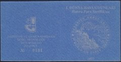 Hatıra Para Sertifikası - 1.Dünya Hava Oyunları - 1997 Yılı